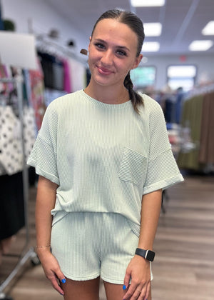 Melon Knit Fabric Shorts - B3 Boutique, LLC