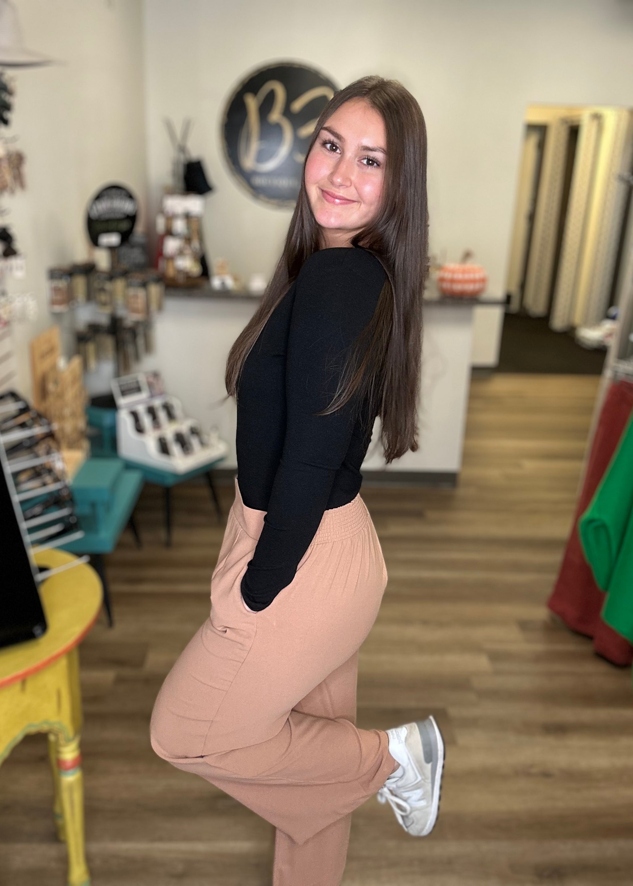 Taupe Wide Leg Pants - B3 Boutique, LLC