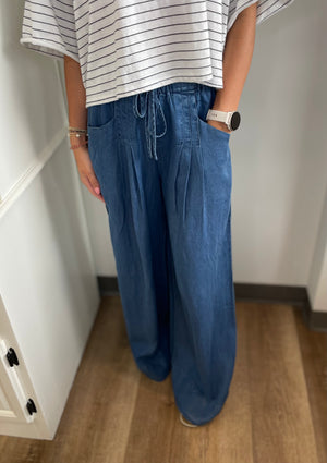 Wide Leg Tencel Pants - B3 Boutique, LLC