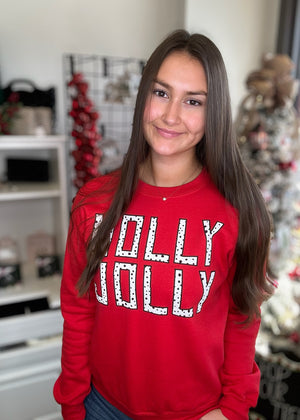 Holly Jolly Sweatshirt - B3 Boutique, LLC