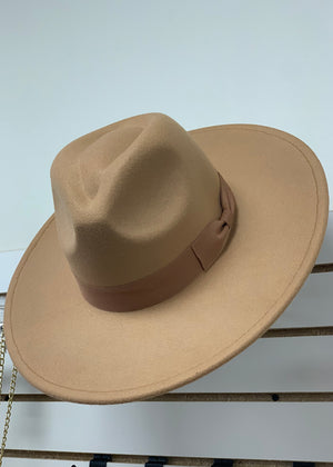 Wide Brim Hat Camel - B3 Boutique, LLC