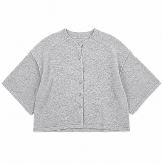 Heather Gray Short Sleeve Cardi