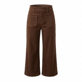 Scallop Pocket Cropped Pants