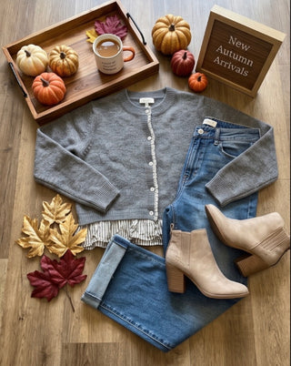 Grey Layered Cardi