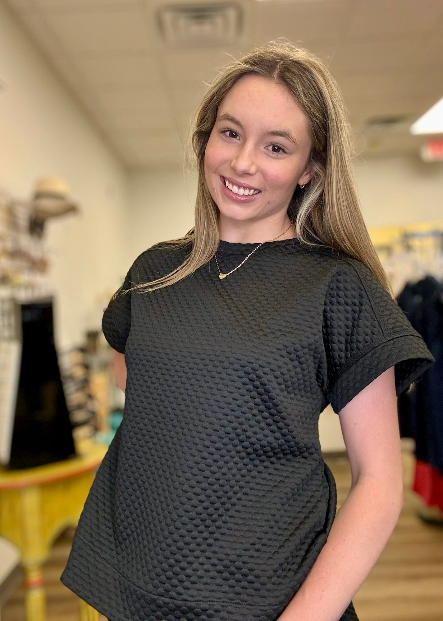 Black Short Sleeve top - B3 Boutique, LLC