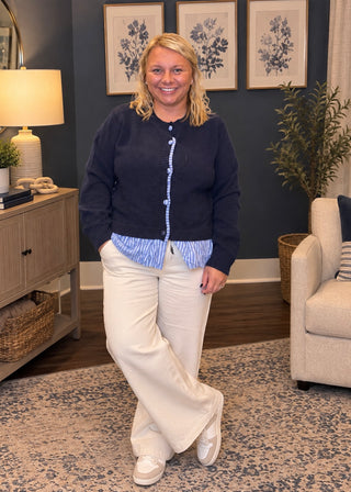 Navy Layered Cardi - B3 Boutique, LLC
