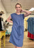 Denim Blue Drawstring Dress - B3 Boutique, LLC
