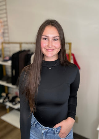 Mock Neck Bodysuit - B3 Boutique, LLC
