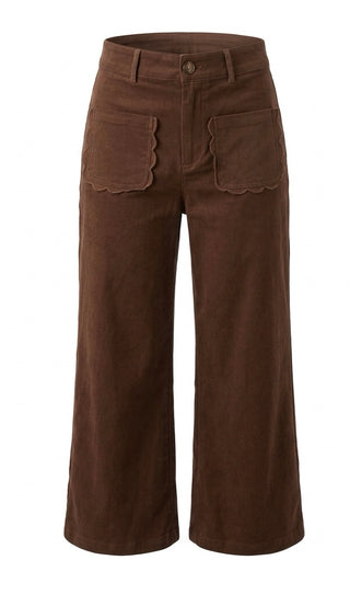 Scallop Pocket Cropped Pants