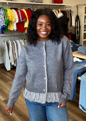 Grey Layered Cardi