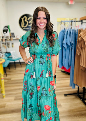 THML Flower Print Dress - B3 Boutique, LLC