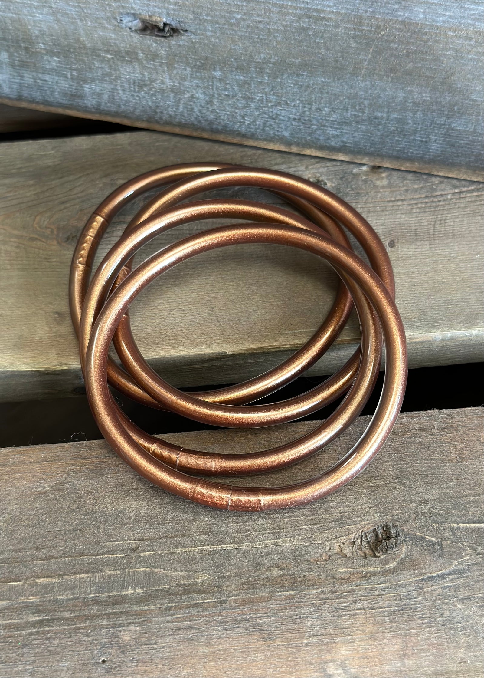 Bronze Jelly Bangle Bracelet - B3 Boutique, LLC