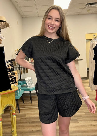 Black Short Sleeve top - B3 Boutique, LLC