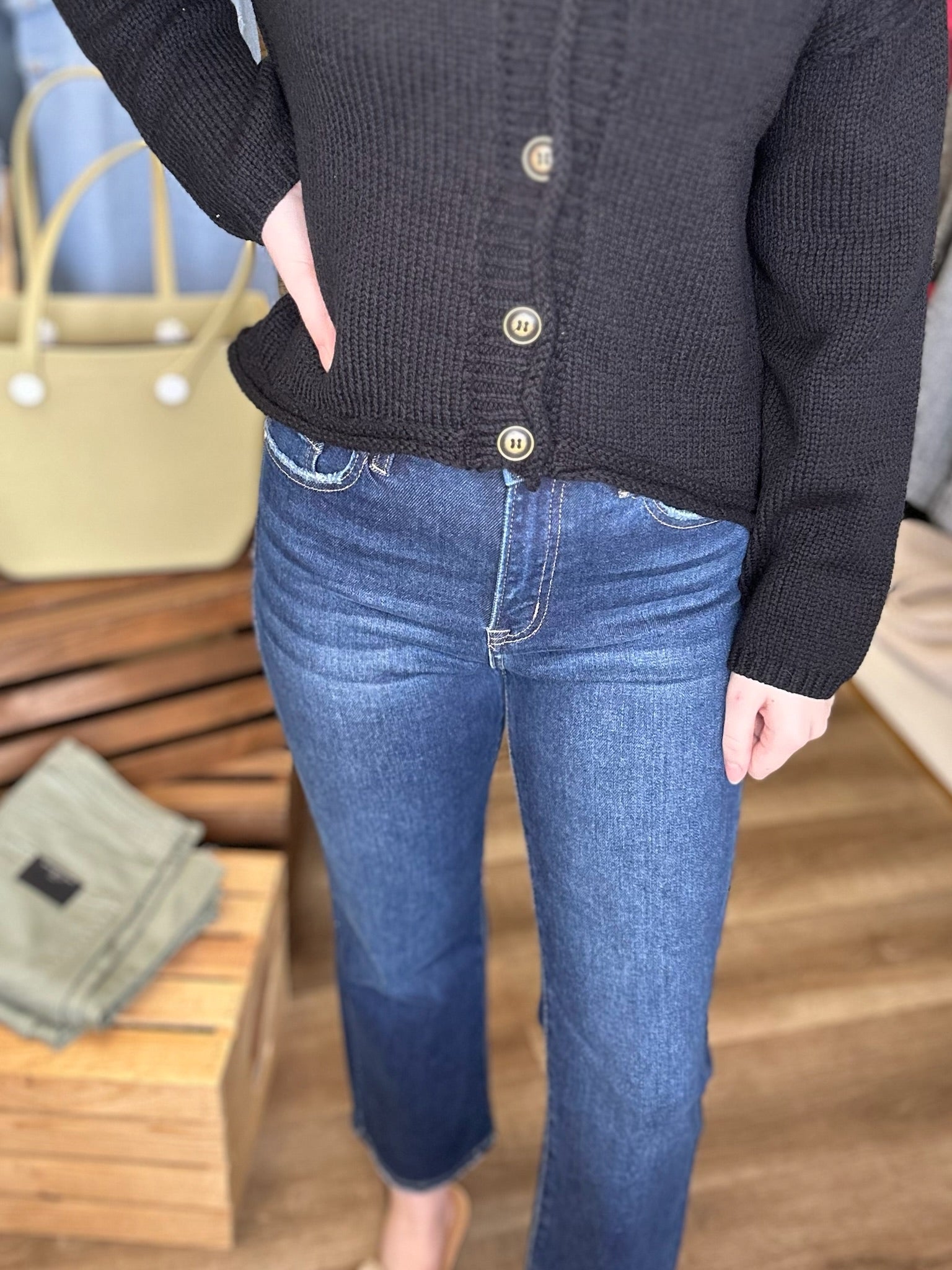 Straight Leg Crop Jeans