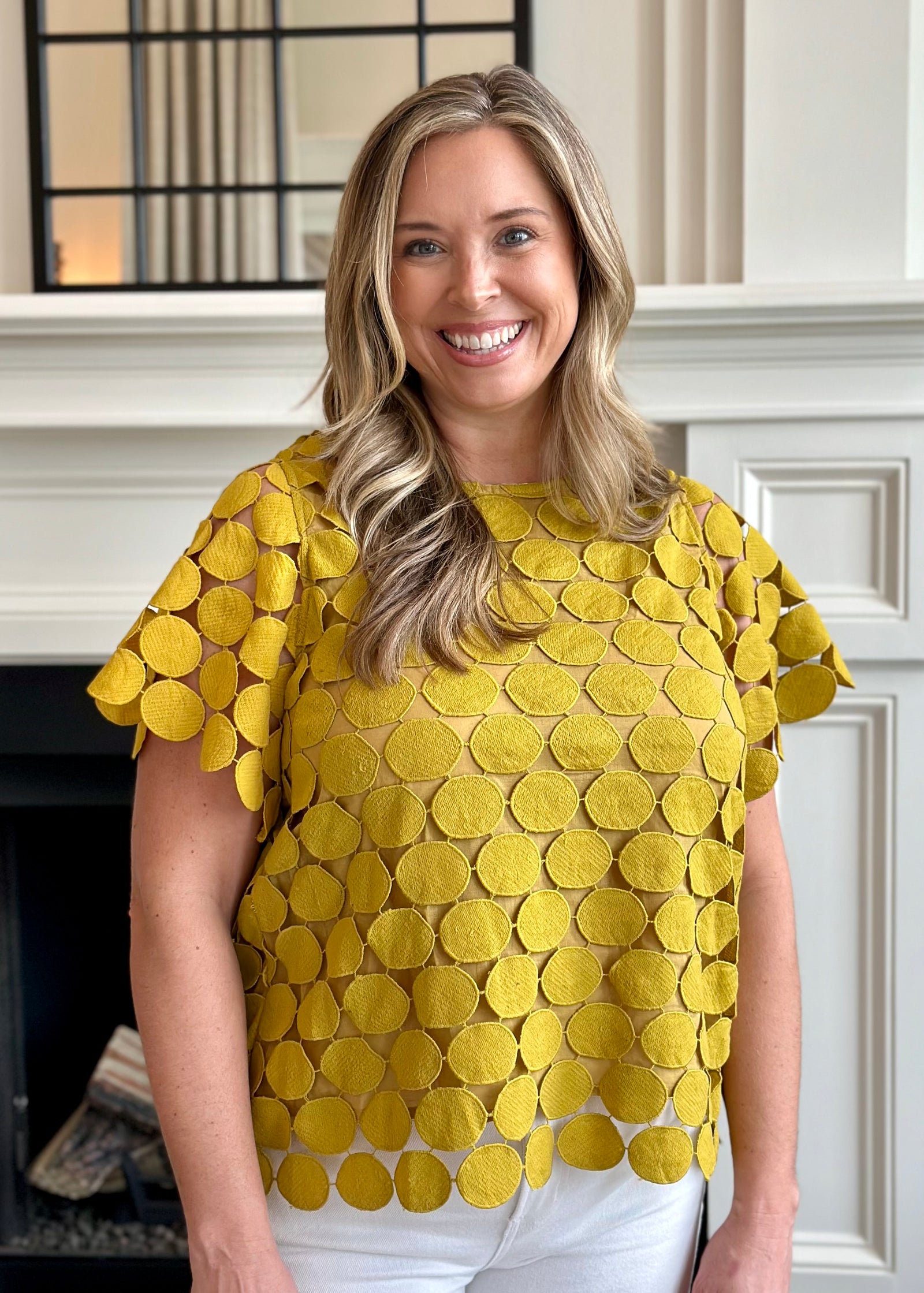 Polka Dot Lace Top - B3 Boutique, LLC
