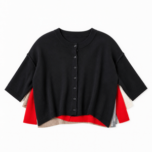 Black Short Sleeve Cardi