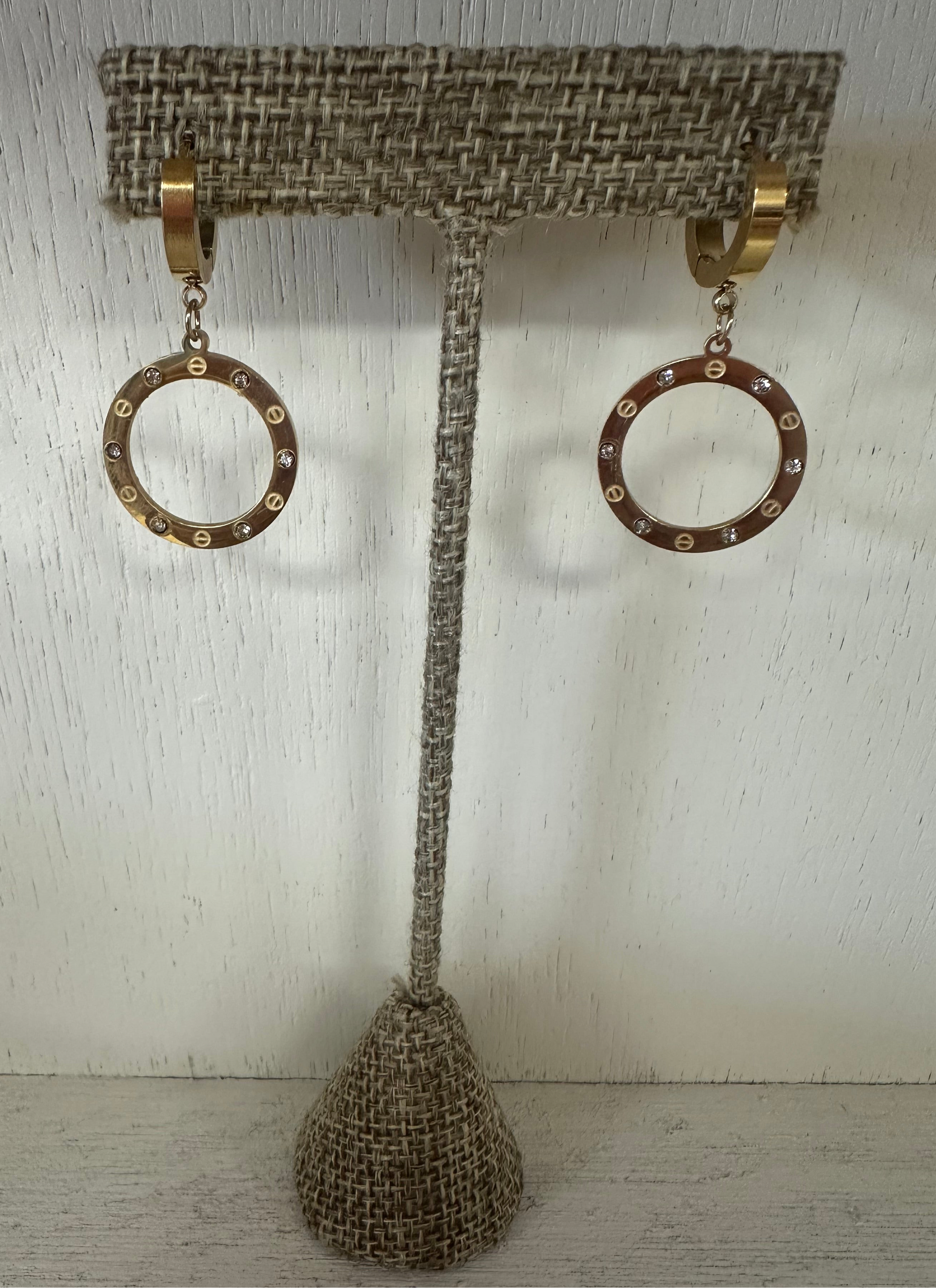 Open Ring Dangle Hoops