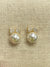 Gold pearl and bow earrings - B3 Boutique, LLC
