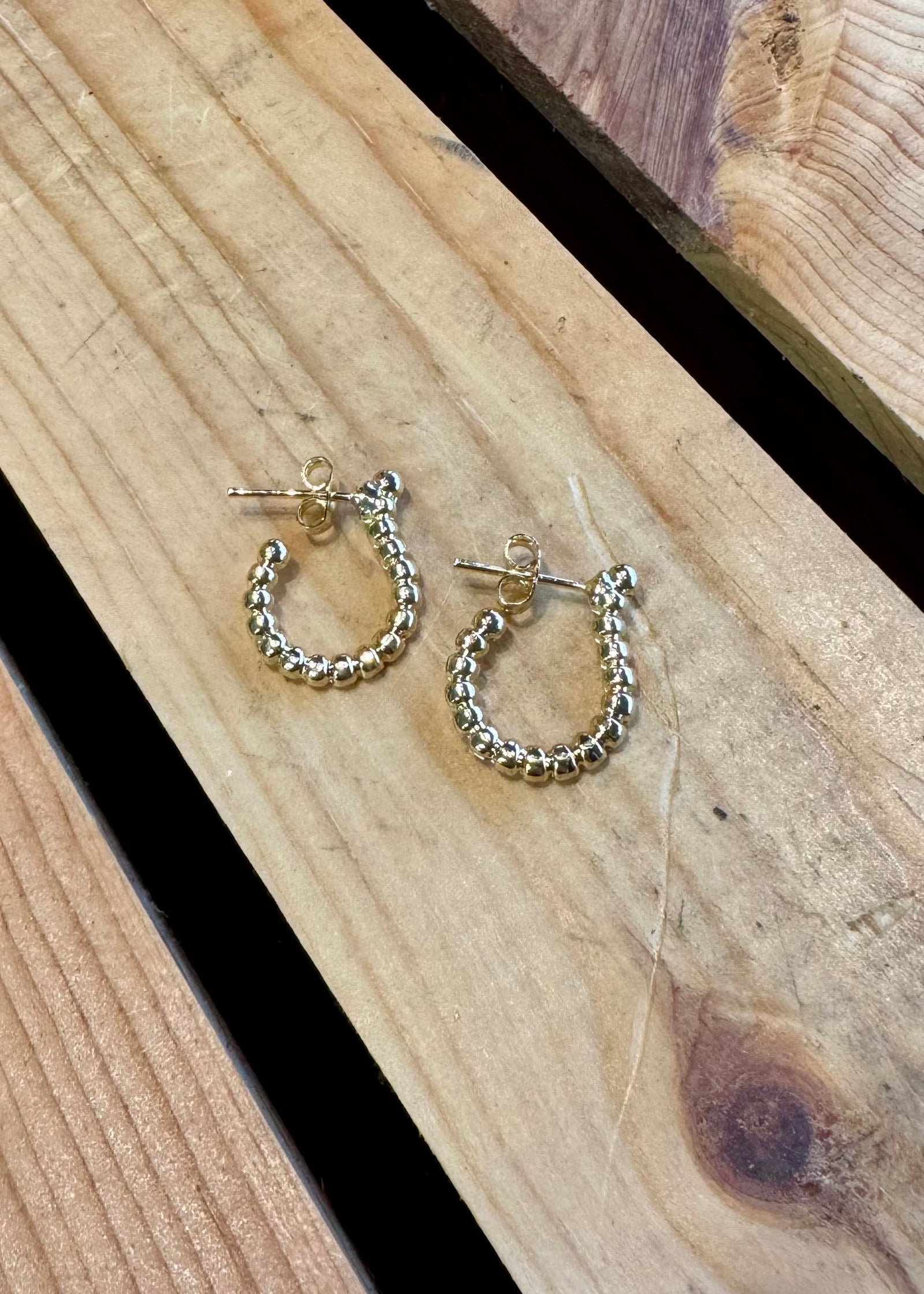 Textured U Shape Hoops - B3 Boutique, LLC