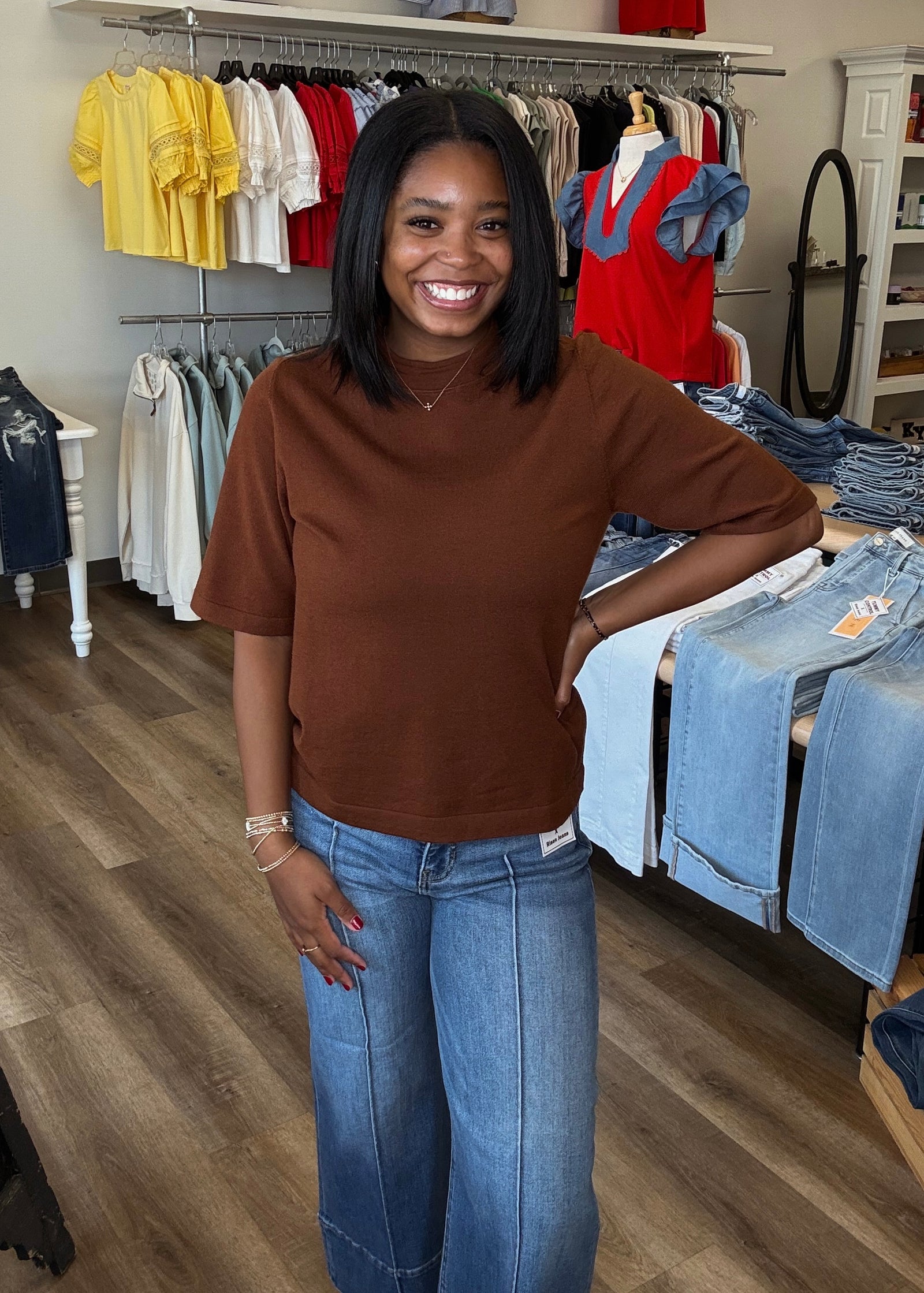 Brown Short Sleeve