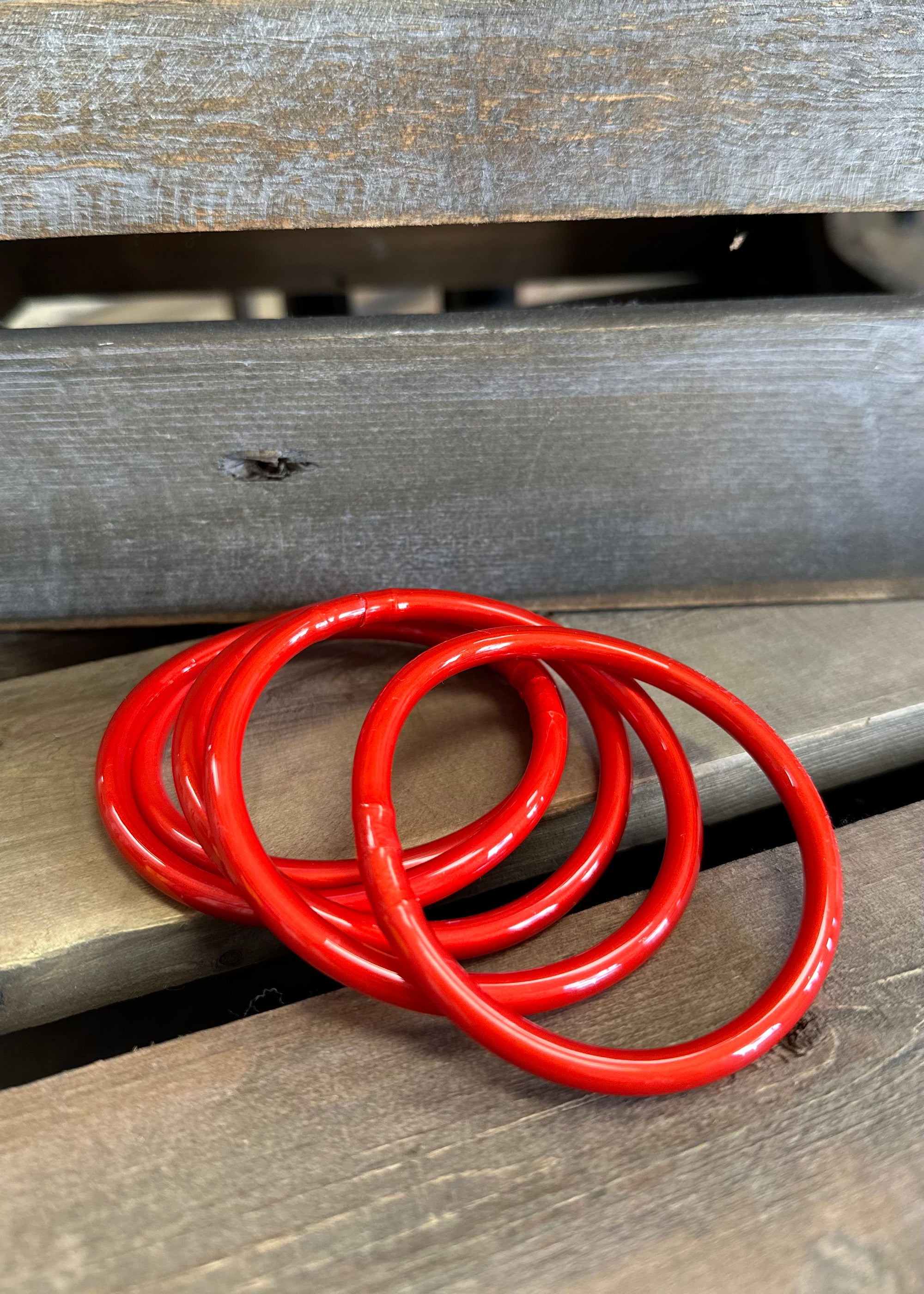 Red Jelly Bangle - B3 Boutique, LLC