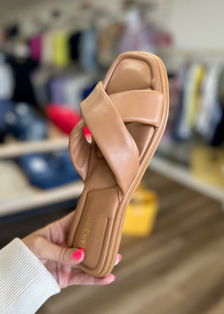 The Sahara Tan Strap Sandal - B3 Boutique, LLC