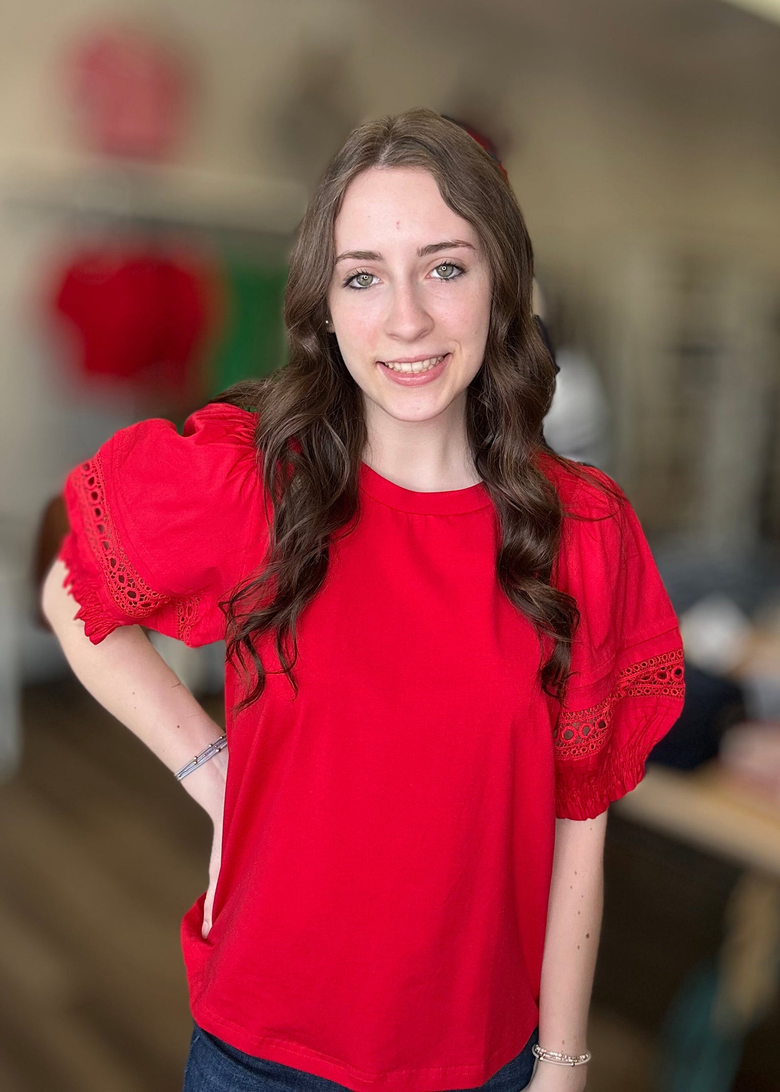 Bright Red Top - B3 Boutique, LLC