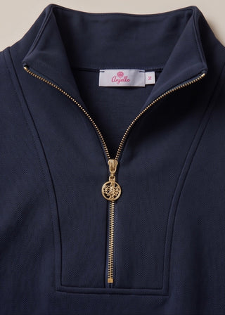 Navy Quarter Zip Set