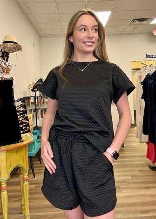 Black Short Sleeve top - B3 Boutique, LLC