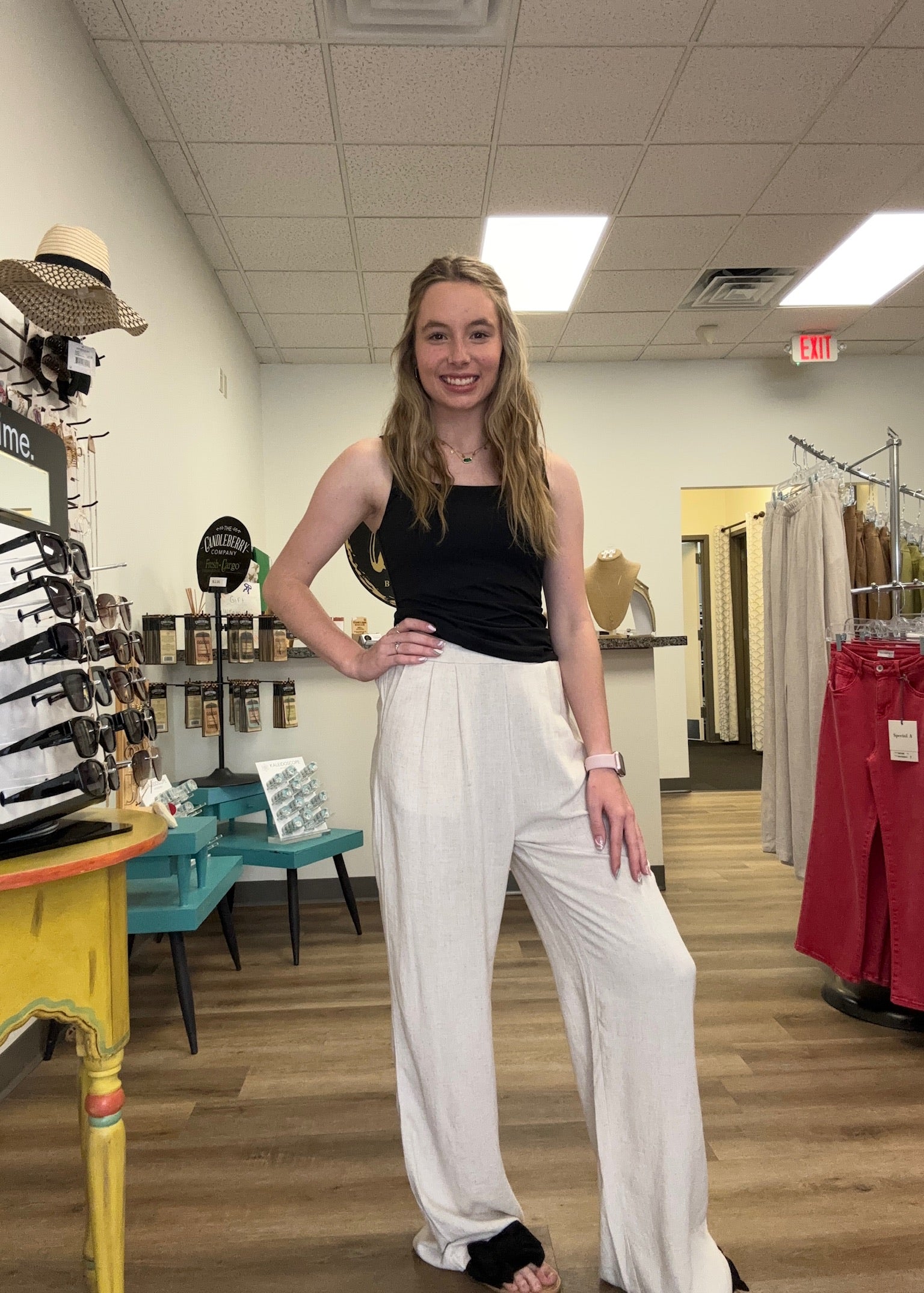 Linen Look Woven Pants - B3 Boutique, LLC