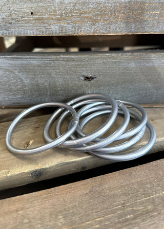 Silver Jelly Bangle Bracelet - B3 Boutique, LLC