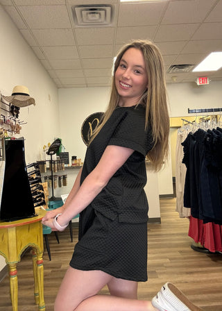 Black Short Sleeve top - B3 Boutique, LLC