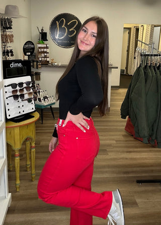 Red Judy Blue Straigh Leg Jeans - B3 Boutique, LLC