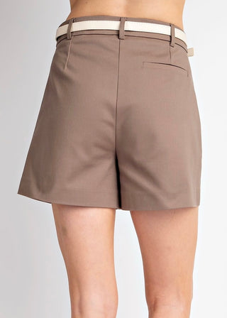 Stretch Bengaline Shorts - B3 Boutique, LLC