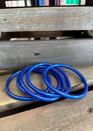 Royal Blue Jelly Bangle Bracelet - B3 Boutique, LLC