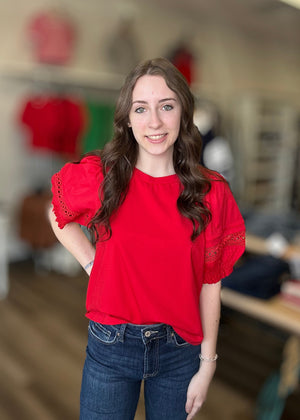 Bright Red Top - B3 Boutique, LLC