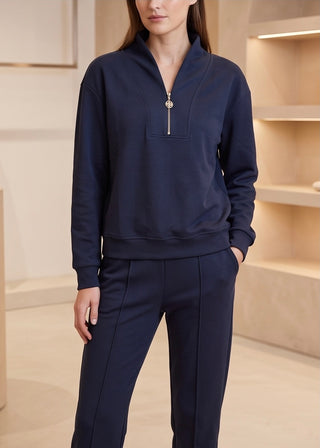 Navy Quarter Zip Set