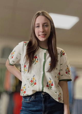 Spring Bouquet Cardigan - B3 Boutique, LLC