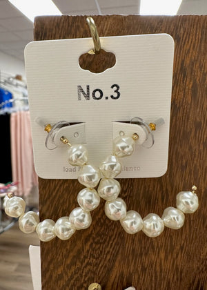 Pearl Hoops - B3 Boutique, LLC