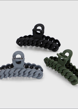 Recycled Plastic Chain Clips 3pc Set - B3 Boutique, LLC