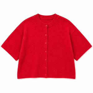 Red Short Sleeve Cardi