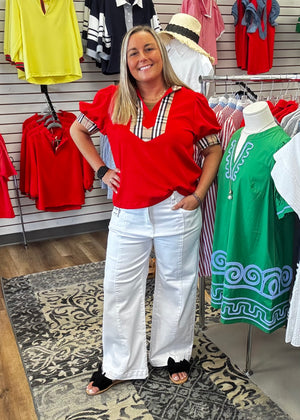 Tomato Red S/S Top