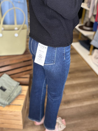 Straight Leg Crop Jeans - B3 Boutique, LLC