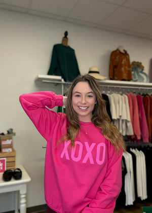 Pink XOXO Sweatshirt - B3 Boutique, LLC
