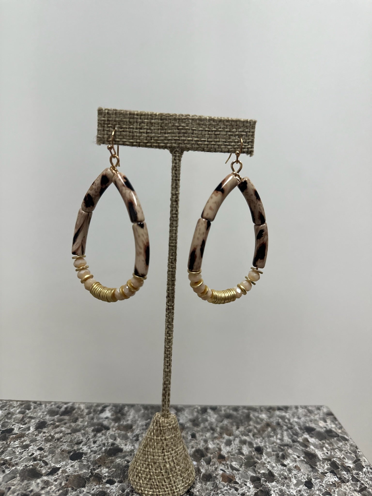 animal print teardrop earrings - B3 Boutique, LLC