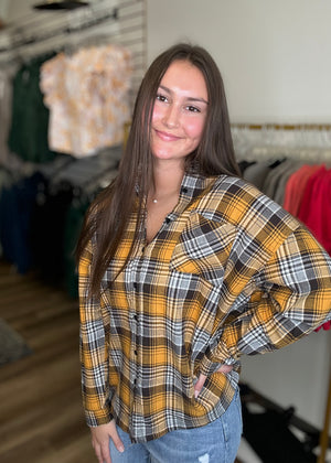Buffalo Plaid Oversized Flannel shirt - B3 Boutique, LLC