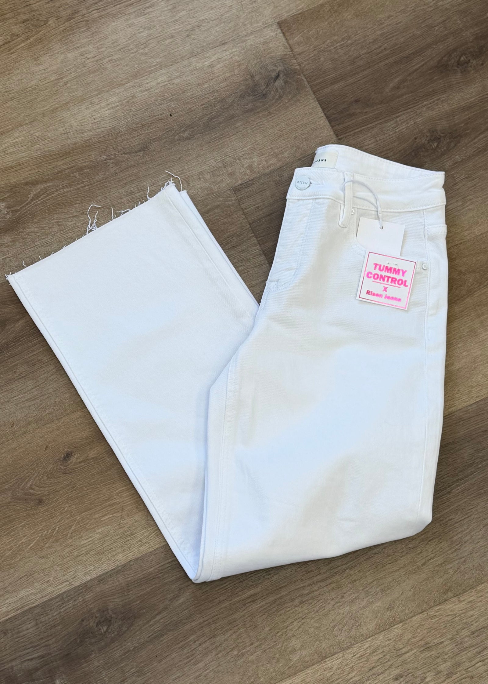 Risen White Mid Rise Ankle - B3 Boutique, LLC