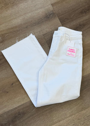Risen White Mid Rise Ankle - B3 Boutique, LLC