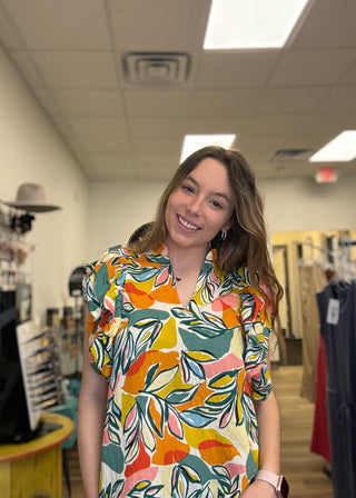THML Flutter Sleeve Top - B3 Boutique, LLC