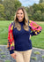 Navy Floral Sleeve Sweater - B3 Boutique, LLC